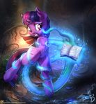  2016 book cutie_mark dfectivedvice equine female feral friendship_is_magic hair hi_res horn mammal my_little_pony navel outside purple_eyes pussy solo teeth tentacles twilight_sparkle_(mlp) unicorn vest_(artist) water 