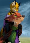  anthro black_nose canine cat clothed clothing disney duo eye_contact feline female fox fur green_eyes latex_(artist) male mammal nick_wilde orange_fur pink_nose smile yellow_eyes yellow_fur zootopia 