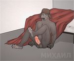  anthro bear bed erection hat male mammal paws penis russian solo yomari_u 