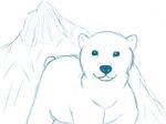  2016 bear cub feral iceberg mammal polar_bear simple_background sketch solo white_background young 