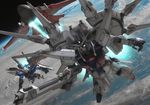  destiny_gundam earth energy_gun gun gundam gundam_seed gundam_seed_destiny legend_gundam mecha minerva_(gundam) no_humans robographer space space_craft weapon 