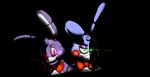  animatronic anthro bonnie_(fnaf) bow_tie daniela-3 digital_media_(artwork) duo eye_mist five_nights_at_freddy&#039;s five_nights_at_freddy&#039;s_2 glowing glowing_eyes hi_res lagomorph machine male mammal rabbit robot toy_bonnie_(fnaf) video_games 