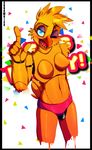  animatronic anthro avian beak bird blue_eyes breasts chicken clothing eoki-san_(artist) eyeshadow female five_nights_at_freddy&#039;s five_nights_at_freddy&#039;s_2 hi_res machine makeup mammal one_eye_closed panties robot solo toy_chica_(fnaf) underwear video_games wink 