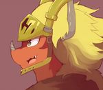  bust_portrait digital_media_(artwork) dragon drum_(buddyfight) drum_bunker_dragon future_card_buddyfight headgear horn male portrait scalie side_view smile solo warm_colors whiteleo 