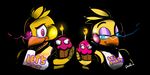  animatronic avian bird chica_(fnaf) chicken cupcake_(fnaf) daniela-3 digital_media_(artwork) duo_focus eye_mist female five_nights_at_freddy&#039;s five_nights_at_freddy&#039;s_2 food_creature glowing glowing_eyes group hi_res machine mammal robot toy_chica_(fnaf) video_games 