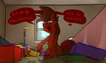  bed dialogue equine fan_character hi_res horse legos male mammal mars_miner marsminer my_little_pony playing pony solo war 