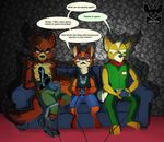  animatronic anthro canine clothed clothing crossover digital_media_(artwork) disney five_nights_at_freddy&#039;s fox fox_mccloud foxy_(fnaf) game_controller gaming group hi_res machine male mammal nick_wilde nintendo robot star_fox video_games xnirox zootopia 