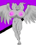  big_breasts blue_eyes brandyftw breasts female flexing hands_behind_head huge_breasts hyper hyper_breasts legendary_pok&eacute;mon looking_at_viewer muscular muscular_female nintendo nipples nude pok&eacute;mon reagan700 reshiram smile solo spread_wings thick_thighs video_games wings 