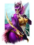  2016 alpha_channel anthro armor avian beak bra clothing feathers female hi_res hippogryph jocarra loincloth looking_at_viewer melee_weapon scimitar solo sword tatiana underwear weapon wings 