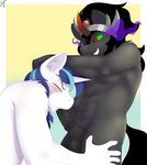  2016 abs animal_genitalia animal_penis anthro anthrofied balls black_fur black_hair blue_hair duo equine equine_penis erection eye_mist eyes_closed fellatio friendship_is_magic fur green_sclera hair hi_res horn king_sombra_(mlp) long_hair male male/male mammal matimus91 multicolored_hair my_little_pony oral oral_penetration penetration penis red_eyes sex shining_armor_(mlp) smile two_tone_hair unicorn white_fur 