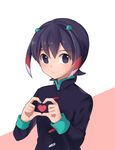  bad_id bad_pixiv_id black_eyes black_hair hair_ornament heart heart_hands inazuma_eleven_(series) inazuma_eleven_go looking_at_viewer male_focus no_pupils shuu_(inazuma_eleven) solo t_(toddy_t) upper_body 