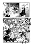  ? afterimage armpits bangs bike_shorts cat_teaser closed_eyes comic commentary gloves greyscale hair_ornament hair_ribbon hand_on_hip hellsing highres hoshino_souichirou kagerou_(kantai_collection) kantai_collection monochrome motion_blur multiple_girls neck_ribbon open_mouth ponytail ribbon school_uniform shaded_face shiranui_(kantai_collection) short_ponytail shorts shorts_under_skirt skirt speed_lines spoken_question_mark twintails vest 