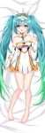  aqua_eyes aqua_hair bad_id bad_pixiv_id chuor_(chuochuoi) covered_navel dakimakura dress elbow_gloves full_body gloves gold_trim goodsmile_company goodsmile_racing gradient_hair green_hair hatsune_miku headset highres long_hair looking_at_viewer multicolored_hair open_mouth solo twintails very_long_hair vocaloid 