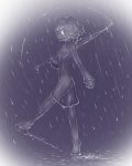  1girl female goo_girl idon monster_girl original rain short_hair solo umbrella water 