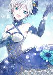  anastasia_(idolmaster) blue_eyes elbow_gloves gloves idolmaster idolmaster_cinderella_girls idolmaster_cinderella_girls_starlight_stage open_mouth short_hair silver_hair smile solo yoma 