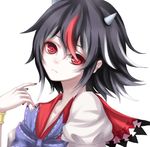  bad_id bad_pixiv_id black_hair black_nails bracelet expressionless fang_out highres jewelry kijin_seija multicolored_hair nail_polish neckerchief puffy_short_sleeves puffy_sleeves red_eyes red_hair sheya short_hair short_sleeves solo streaked_hair touhou white_hair 