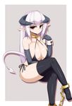  breasts chain demon_girl demon_horns demon_tail highres horns huge_breasts long_hair original pointy_ears red_eyes sawati solo succubus tail thighhighs yuna_(sawati) 