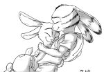  brokeguy21 comic disney duo female greyscale happy hug jack_savage judy_hopps lagomorph male mammal monochrome rabbit tears zootopia 