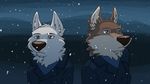  amber_eyes animated black_fur black_wolf_(zootopia) blue_eyes blush canine disney fur harry_(zootopia) howl male mammal white_fur wolf zootopia 