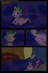 bed comic dragon equine friendship_is_magic horse macro mammal micro my_little_pony mysterious_mew pony safe sleeping spike_(mlp) twilight_sparkle_(mlp) 