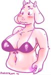  angstrom bikini bikini_top blush boss_monster caprine clothing female goat horn long_ears mammal swimsuit toriel undertale video_games 