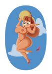  2016 anthro areola bear big_breasts breasts disney erect_nipples female happy hi_res joelasko mammal mature_female nipples nude rebecca_cunningham smile solo talespin 