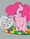  2016 anthro anthrofied areola atane27 ball_pit blue_eyes breasts earth_pony equine female friendship_is_magic grey_background hair horse long_hair looking_at_viewer mammal my_little_pony nipples nude pink_hair pinkie_pie_(mlp) pony simple_background solo 