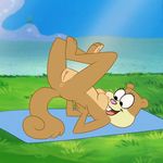  anthro anus areola breasts brown_fur clitoris eyelashes female fur grass mammal nickelodeon nipples nude open_mouth pussy rodent sandy_cheeks solo spongebob_squarepants squirrel teeth tongue unknown_artist 