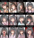  &gt;_&lt; black_hair chart child closed_eyes creek_(moon-sky) crying food highres long_hair multiple_views open_mouth original popsicle youjo_(creek_(moon-sky)) 