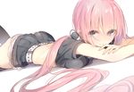  black_eyes blush kojiki-life long_hair megurine_luka pink_hair vocaloid waifu2x 