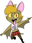  bat chokoron_(artist) fangs female long_tongue maddy_(character) mammal solo tongue vampire_bat 