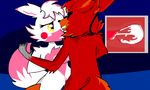  2016 animatronic anthro blush breasts canine clitoris clothed clothing cum cum_in_pussy cum_inside digital_media_(artwork) duo e-01_(artist) female five_nights_at_freddy&#039;s five_nights_at_freddy&#039;s_2 fox foxy_(fnaf) fur hair machine male male/female mammal mangle_(fnaf) nipples nude penetration penis pussy robot sex simple_background smile spread_legs spreading vaginal vaginal_penetration video_games white_fur 