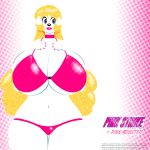  advertisement big_breasts bikini breasts canine chooy64 clothing collar colored_nails dog huge_breasts huge_thighs lipstick luigi64 makeup mammal poodle swimsuit 