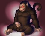  anthro ape barefoot dripping erection gorilla humanoid_penis male mammal muscular naughty_face nude oozaru open_mouth penis precum prehensile_feet primate retracted_foreskin seyrmo signature sitting solo spread_legs spreading uncut 