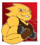  2016 alphys anthro big_breasts breasts cleavage clothed clothing female lizard muscular muscular_female reptile scalie solo underflake undertale video_games 