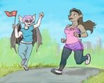  bat bear capthairball exercise female flag jogging mammal rachel_meeks ruby_(disambiguation) 