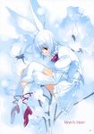  alice_in_wonderland animal_ears bunny_ears fancy_fantasia march_hare thigh-highs ueda_ryou 