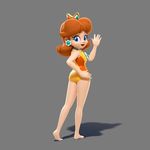  1girl 3d ass barefoot female full_body mario_&amp;_sonic_at_the_olympic_games mario_&amp;_sonic_at_the_rio_2016_olympic_games mario_bros. official_art princess_daisy solo super_mario_bros. super_mario_land 