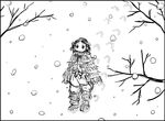  artist_request do_do_goki footprint monochrome snow solo yayoi_period 