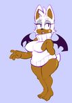  anthro bare_shoulders bat bottomless clothed clothing edit female mammal mangneto purple_eyes rouge_the_bat sleeveless_turtleneck solo sonic_(series) sweater thick_thighs wings 