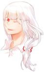  bow crashtv fujiwara_no_mokou hair_bow long_hair no_hair_bow one_eye_closed red_eyes silver_hair smile solo touhou 