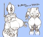  big_breasts big_butt blush breasts butt fallout female huge_breasts huge_butt japanese_text machine p.a.m. robot solo source_request text unknown_artist video_games 