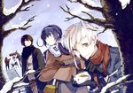  brown_hair bungou_stray_dogs gray_eyes group male scan snow snowman tagme tagme_(artist) tagme_(character) tree white_hair yellow_eyes 