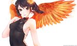  :d artist_name black_dress black_eyes black_hair breasts covered_nipples cross-laced_clothes dress feathered_wings fiery_wings flower hair_flower hair_ornament hand_on_own_chest lips lynn_(mabinogi) mabinogi mabinogi_heroes medium_breasts no_bra open_mouth orange_wings original parted_lips ponytail rose short_hair sideboob simple_background sleeveless sleeveless_dress smile solo tasselcat upper_body watermark web_address white_background wings yellow_flower yellow_rose 