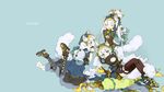  animal_ears bell blue blue_eyes boots catgirl corset crown cryptract long_hair marchen_noir stockings tagme_(character) thighhighs twintails white_hair 