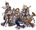  ahoge animal_ears armlet augusta_(granblue_fantasy) bangs black_gloves black_hair blonde_hair blue_eyes bob_cut boots bow_(instrument) braid breasts brown_eyes brown_hair cecile_(granblue_fantasy) cello cleavage draph dress earrings elbow_gloves erune flute french_braid full_body gloves granblue_fantasy hair_ornament hairband harvin hat high_heels horns instrument jewelry large_breasts long_hair minaba_hideo mini_hat multiple_girls navel novei_(granblue_fantasy) official_art one_eye_closed pamela_(granblue_fantasy) panties parted_bangs parted_lips pointy_ears robertina_(granblue_fantasy) sandals see-through_silhouette short_hair side-tie_panties side_slit sideboob smile tied_hair transparent_background trumpet tuba underwear violin 