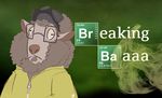  2016 breaking_bad caprine clothing disney doug_(zootopia) eyewear gas gas_mask glasses green_background jacket linclair mammal mask sheep simple_background solo zootopia 