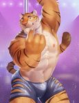  abs anthro disney feline fur hi_res male mammal stripper_tiger_(zootopia) the_farewelled tiger zootopia 