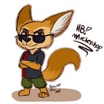  canine disney eyewear fennec finnick fox fur hi_res male mammal soraawoolf sunglasses zootopia 