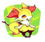  abstract_background black_fur blush braixen canine chest_tuft chibi cute daww dipstick_tail ear_tuft female fluffy_tail fox front_view fur inner_ear_fluff mammal multicolored_tail nintendo pointy_ears pointy_nose pok&eacute;mon red_fur small_nose solo standing stick tuft twig video_games white_fur wood yellow_eyes yellow_fur 